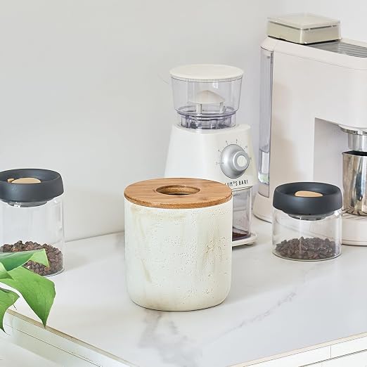 Natural Travertine Textures Beige Mini Trash Can - Image 7