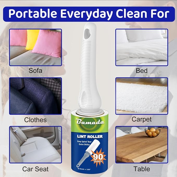 Sticky Lint Roller for Pet Hair: Lint Remover for Dog Cat Hair Mega Value Set - Image 7