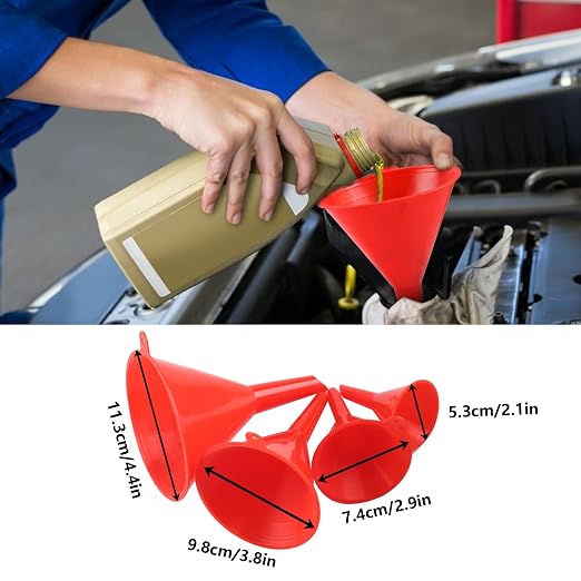 8 Pcs Oil Funnels for Automotive Use, Automotive Funnels Set, Plastic Funnel Set - Image 3