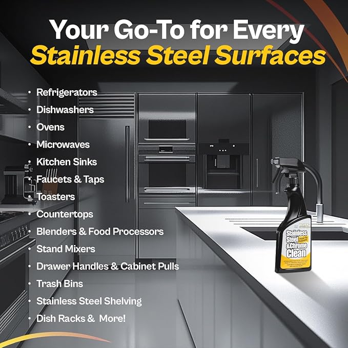 Flitz Stainless Steel & Chrome Clean - 16oz Bottle - Image 6