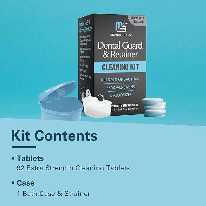 Retainer Cleaner and Soak Container, No-Mess Cleaning Tablets - Image 5