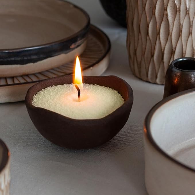 Green Tea Scented Light Green Pearled Candle 18oz Luxury Sand Candle Granulated - Image 6