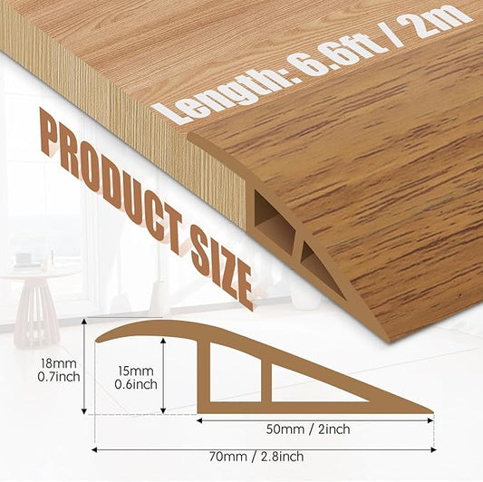 Floor Transition Strip Door Threshold 79" Floor Transition Reducer Trim on The - Image 2