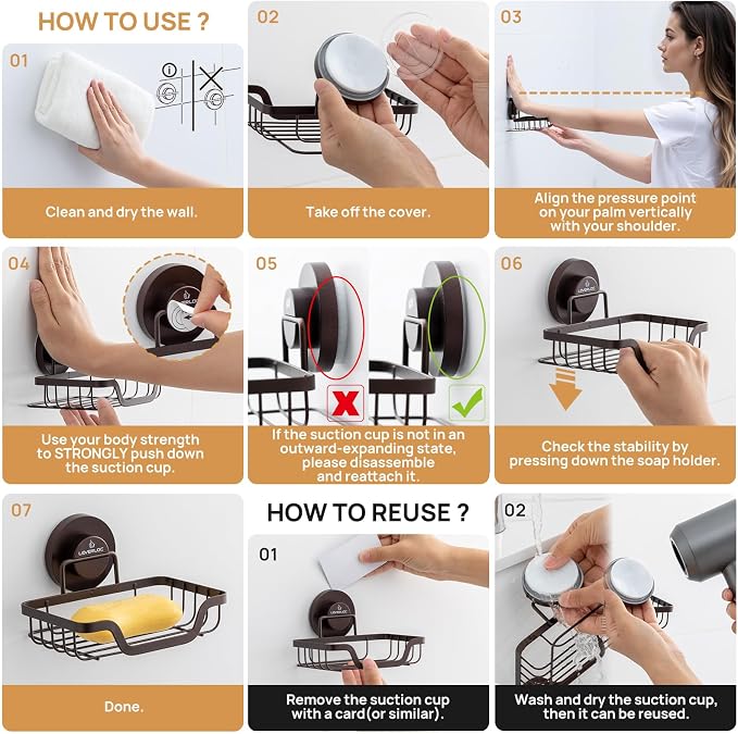 LEVERLOC Soap Dish, Soap Bar Holder - Image 5