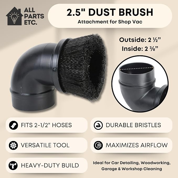 2.5" Dust Brush Attachment Compatible - Image 2