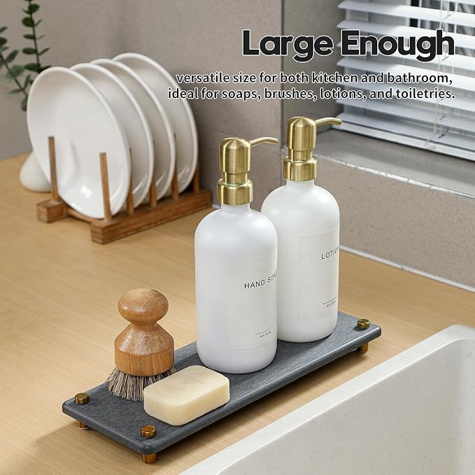 Kitchen Sink Caddy Water Absorbing Stone Drying Tray, Diatomite Bathroom Sink - Image 8