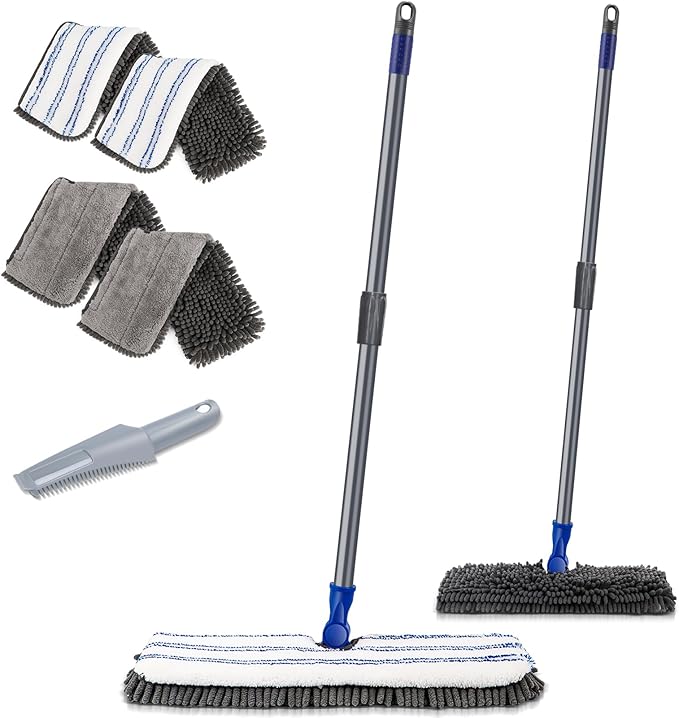 Two Sided Dust Mop Floor Cleaning System, MASTERTOP 360 Microfiber Mop by MASTERTOP