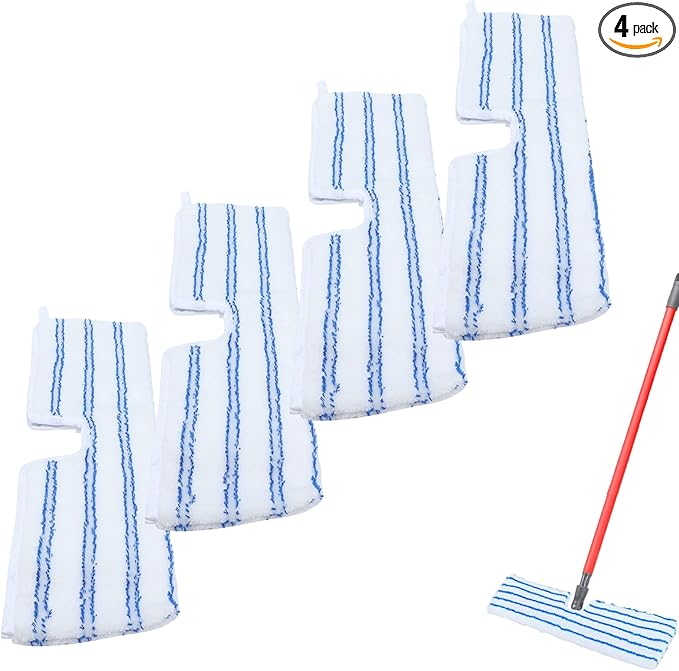 4 Pack Microfiber Mop Pads for O Cedar Mop Replace Head, Flip Mop Refills by qposdrprovidegoodproducts