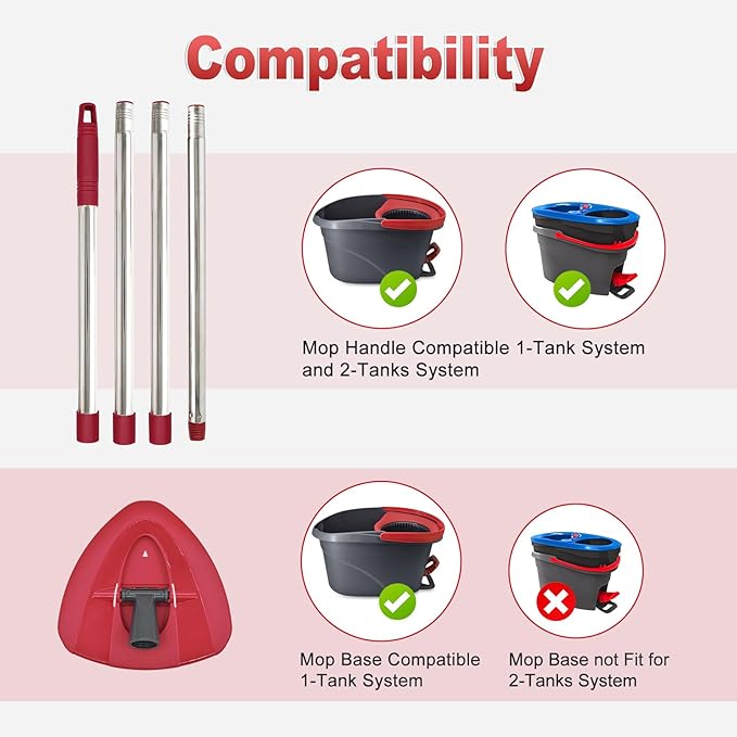 Mop Handle for Ocedar, Mop Handle for O Cedar, Spin Mop Replacement Handle for - Image 3