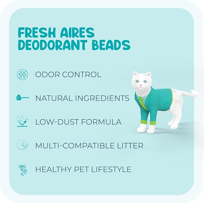 Cat Deodorant Beads | Green Apple Scent, Low-Dust & Non Toxic Litter Box - Image 6