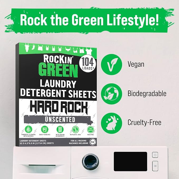 Rockin' Green Hard Rock Travel Laundry Detergent Sheets - Image 6