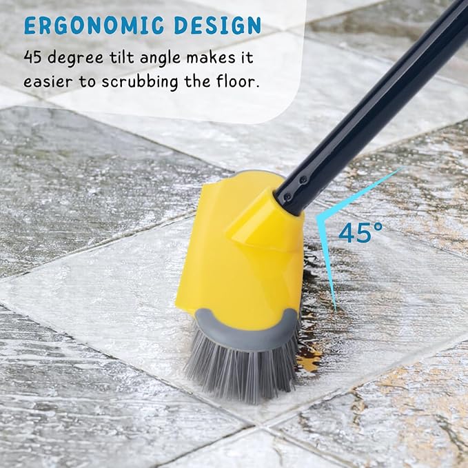 Deck Brush with Long Handle, Floor Scrub Broom - Image 4