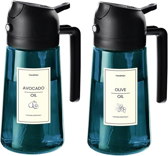 TrendPlain 16oz/470ml Blue Glass Olive Oil Sprayer by TrendPlain