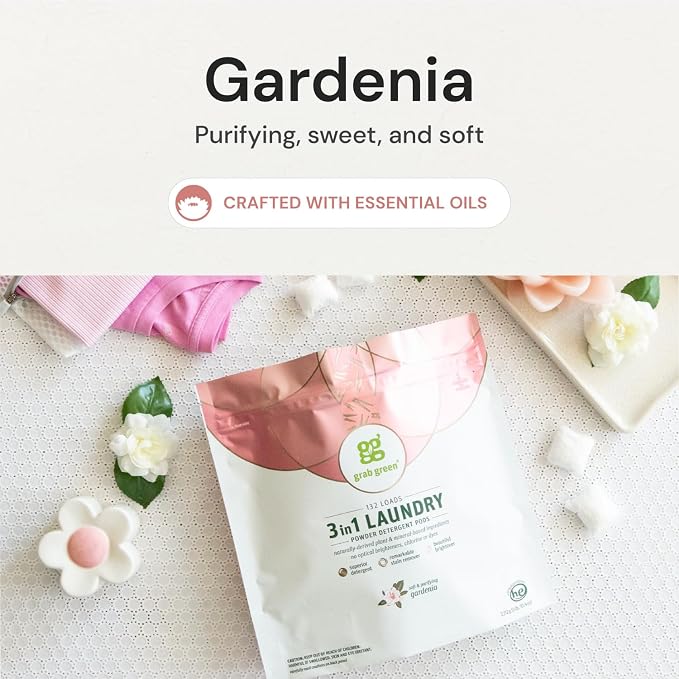Grab Green 3-in-1 Laundry Detergent Pods, Gardenia Scent, Plant and Mineral - Image 3