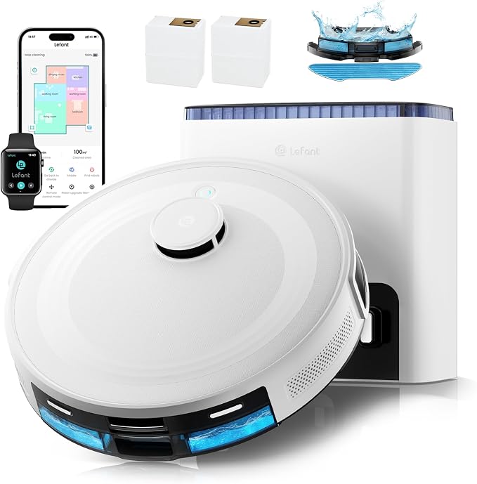Lefant M2L Plus LiDAR Robot Vacuum and Mop, 190° PSD Obstacle Avoidance by Lefant