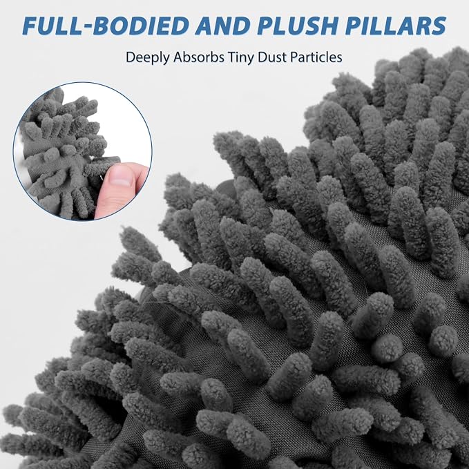 8 Pcs Mop Slippers Socks Floor Cleaning, Microfiber Shoe Covers dust Washable - Image 2