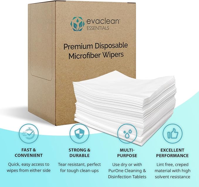 EvaClean Extra Large Disposable Microfiber Wipes - Image 2