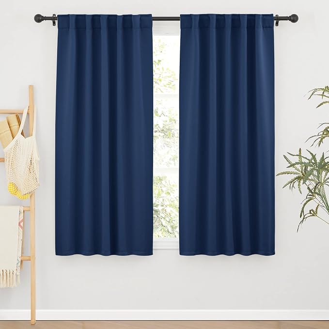 RYB HOME Blackout Kitchen Curtains, Thermal Insulated Back Tabs Window Curtain by RYBHOME