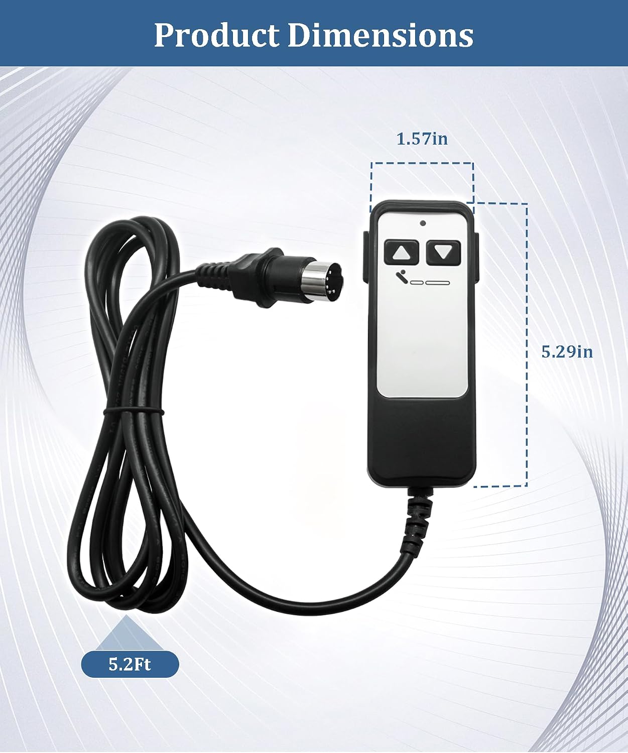 2 Button 5 Pin Adjustable Bed Richmat Wired Remote Control Replacement Model HJH5 Fits for Matt. Firm 50 Series & Leggett and Platt Bas-X CF Wired Adjustable Bed