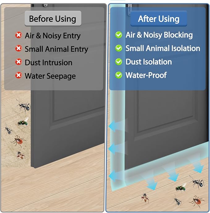 Weather Stripping Door Draft Stopper Flexible Self Adhesive Silicone Door Seal - Image 3