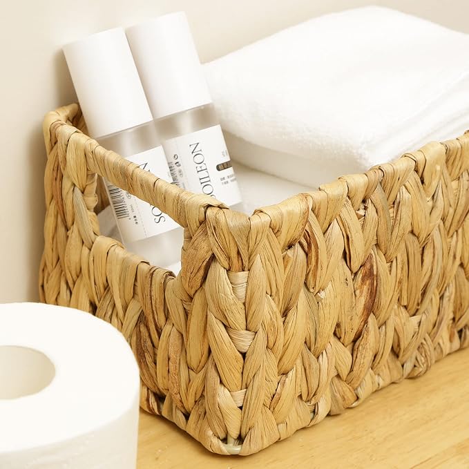 HOONEX Water Hyacinth Storage Baskets, Wicker Baskets - Image 7