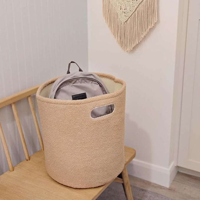 PUTSKA Basket –Round Storage for Clothes – Soft Baby Girl Basket for Nursery - Image 5