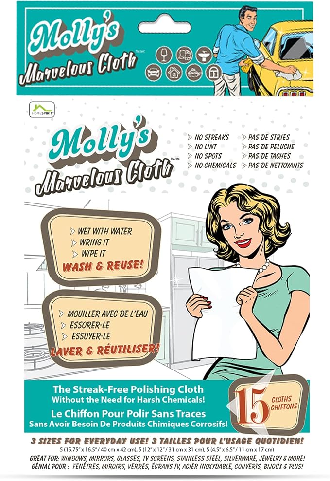 Molly's Marvelous Cloth, Streak-Free, Lint-Free Microfiber Cleaning Cloth - Image 9