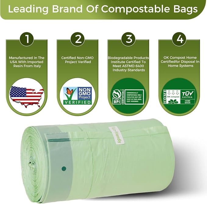 13 Gallon Compostable Trash Bags - Image 8