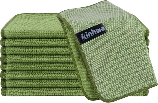 KinHwa Kitchen Washcloths for Dishes Absorbent Microfiber Dish Cloths Quick Dry by KinHwa