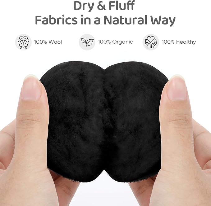 Wool Dryer Balls 6 Pack, Natural Fabric Softener, Dryer Balls Laundry Reusable - Image 4