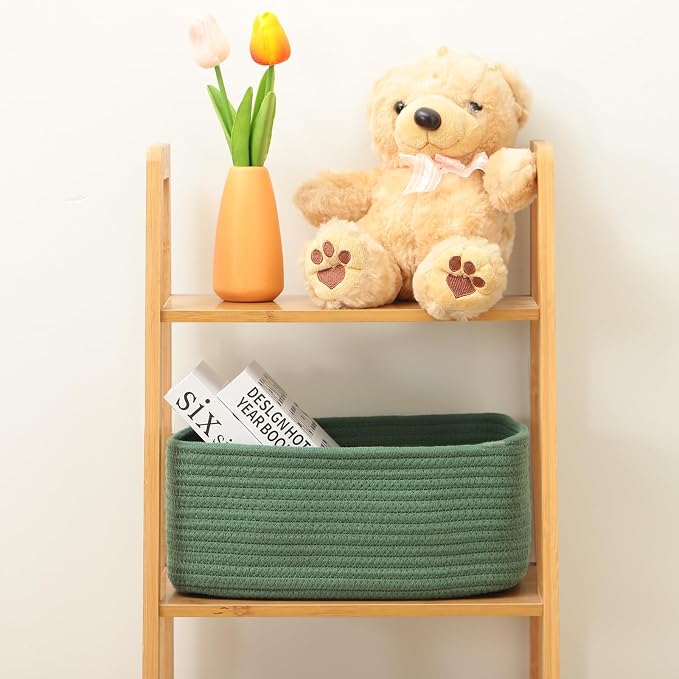 Small Storage Baskets for Organizing | Closet Organizer Bins | Shelf Toy Basket - Image 4