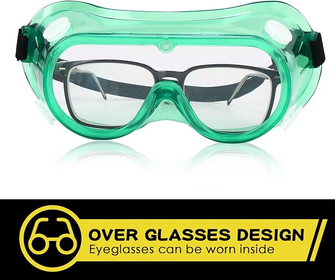 Yunsailing Protective Safety Goggles Lab Over Glasses Clear Anti Fog Eye - Image 4