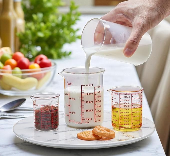 Ackers Glass Measuring Cup 1 Cup, 8oz Borosilicate Liquid Measuring Cup - Image 4