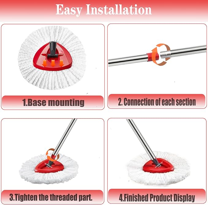 Spin Mop Replacement Head Mop Replace Head Compatible - Image 4