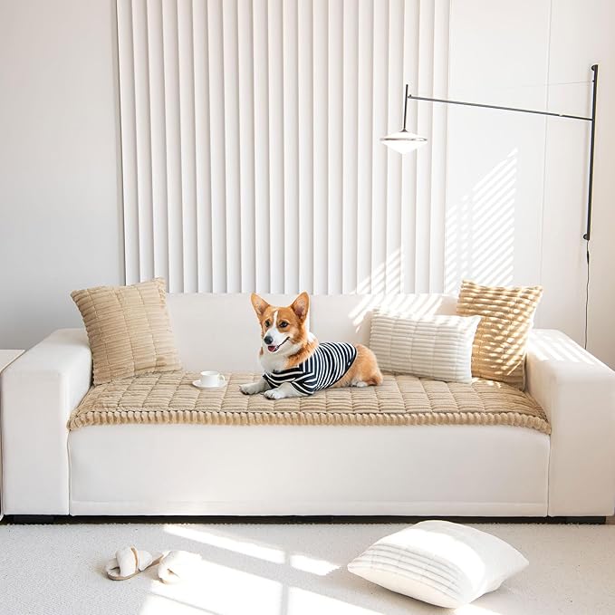 OTOB Couch Covers for Dogs Washable, Non Slip Plush Sofa Cover Kids Pet - Image 6