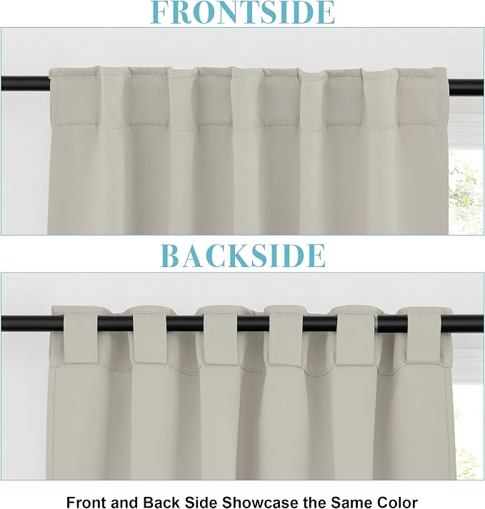 RYB HOME Blackout Curtains for Kitchen, Privacy Thermal Insulating Small Winow - Image 2