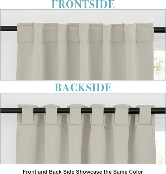 RYB HOME Blackout Curtains for Living Room, Privacy Thermal Insulating Window - Image 2