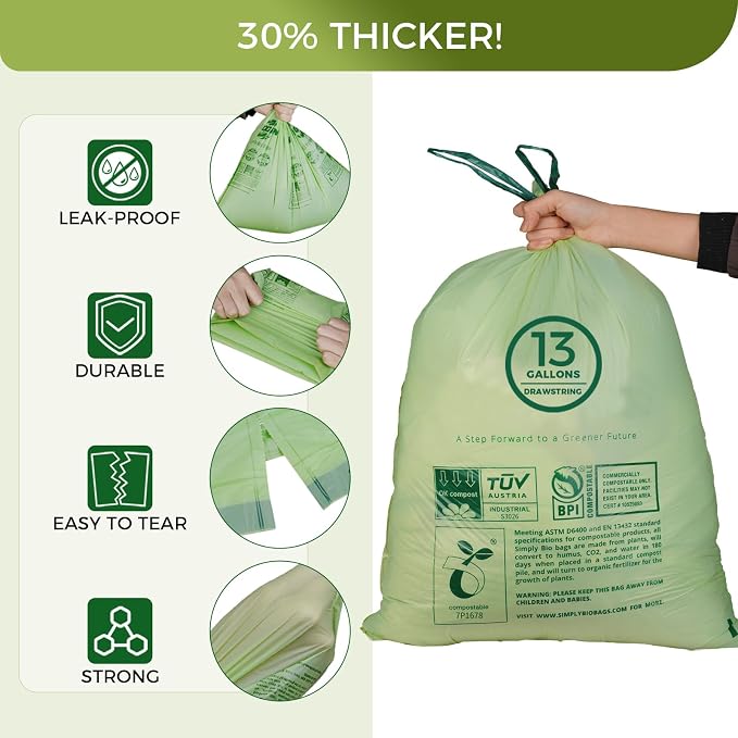 13 Gallon Compostable Trash Bags - Image 3