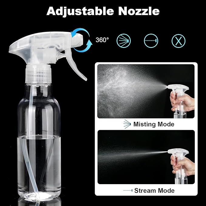 Cosywell Plastic Spray Bottles 8.8oz/260ml 2 Pack Empty Spray Bottle - Image 3