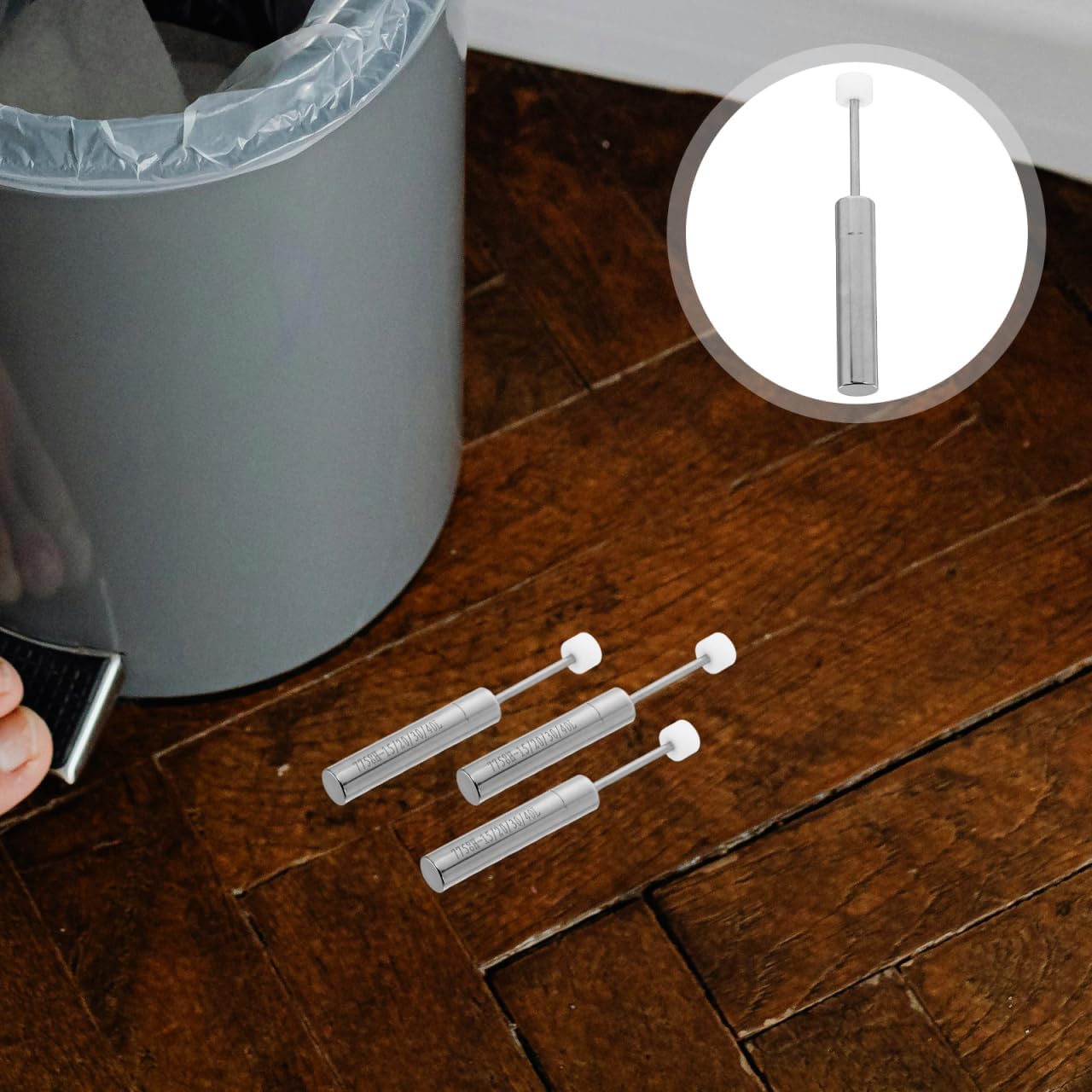 PRETYZOOM 6pcs Trash Can Lid Support Hinge Soft-Close Damper Piston Trash Can Damper Replacement for Kitchen Office Quiet Environments