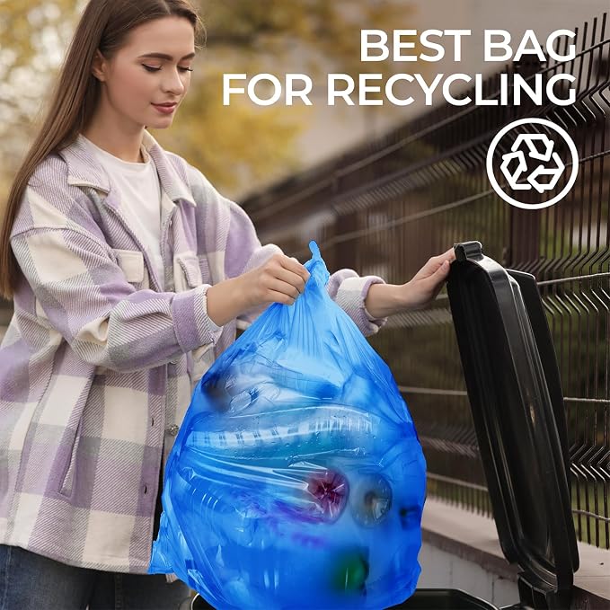 ToughBag 13 Gallon Recycling Bags, Recycle Trash Bags 13 Gallon Tall Kitchen - Image 6