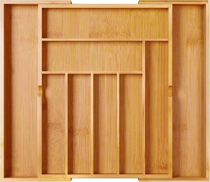 BAMEOS drawer organizer flatware organizer cutlery tray silverware organizer by BAMEOS