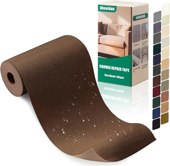 Canvas Repair Tape 4×70 Inch Waterproof Self-Adhesive Fabric Repair Patch by Givethingsanewlife