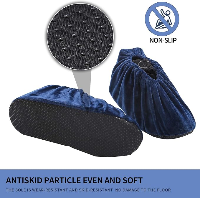 5 Pairs Reusable Non Slip Shoe Covers, Premium Soft Washable Thickened Boot - Image 5