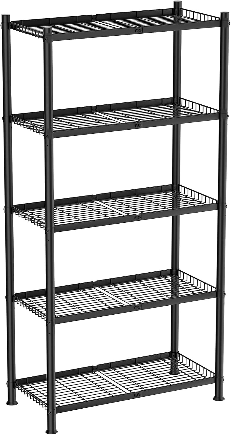 VETALLO 5 Tier Wire Shelving,Metal Shelves (32.0" W x 12.0" D x 63&...