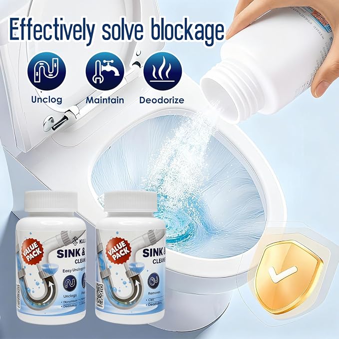 Pipe Dredge, Powerful Foaming Sink & Drain Cleaner Powder - Image 3