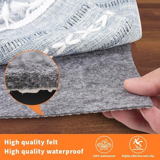 Non-Slip Rug Pads 1/4” Thick, 2x3Ft Waterproof Rugs Non Skid Rug Pad - Image 7