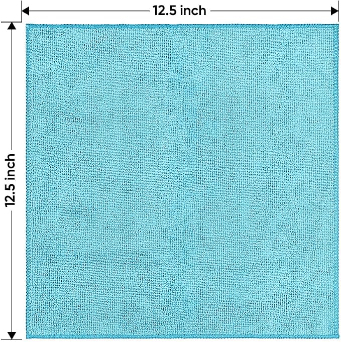 HOMEXCEL Microfiber Cleaning Cloth 12 Pack, 12.5 x 12.5 Inch Microfiber Towels - Image 7