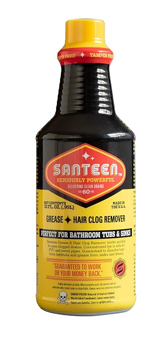 Santeen - 700-6 Grease Hair Drain Opener Quart 32oz - Image 2