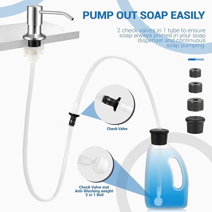 Yofidra Sink Soap Dispenser Extension Kit: Under Sink Dish Soap Dispenser - Image 3